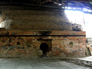 The rounded top of a clay kiln chamber