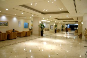 Inside the lobby of Seaside Hotel Maiko Villa Kobe