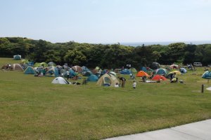 The campsite can get busy during the summer months.&nbsp;