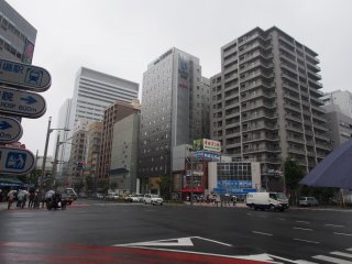 Tsukiji intersection on a very grey day