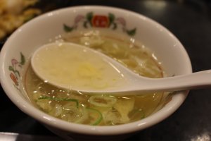Egg drop soup comes with the rice&nbsp;