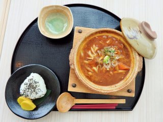 One of the hotel's winter lunch recommendations - the Matagi curry udon.
