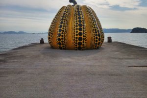Yayoi Kusama "Yellow Pumpkin" at Naoshima 