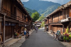 Tsumago-juku, a short walk from the inn