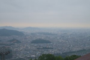 View of Himeji area from top of Mt. Shosha