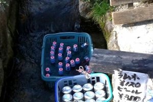 Cooling Drinks in Ouchijuku Canals