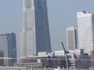 Worker with Landmark Tower in background