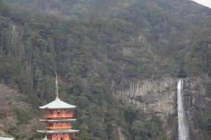 Pagoda and Waterfall