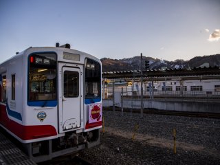 The Sanriku Railway train terminates at Kamaishi, a historic, steel producing city