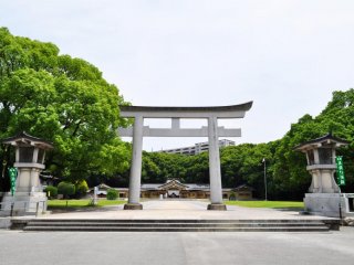 A view from the front of the shrine.
