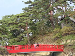 This red bridge leads to Oshima Island