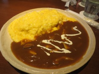 Omelette curry, one of their specialities