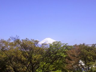 Hotel Tokinosumika, one of two hotels at the resort, also has a view of Mt Fuji.