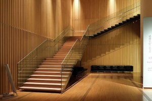 The wooden accents inside exude Kuma's trademark warmth in his designs