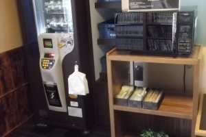 Vending machine and microwave