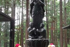 A statue of the Bokeyoke Kannon, a deity who protects the elderly