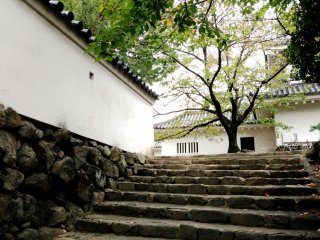 The Silent Stone Steps that winds its way to the main building at Kishiwada Castle