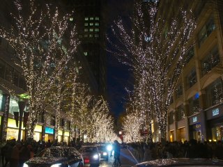 The streets on&nbsp;the backside of the Marunouchi&nbsp;Building attracts a lot of shoppers who stop by to watch the illumination;&nbsp;the illumination can even be enjoyed from inside a car, as&nbsp;there are no traffic restrictions.