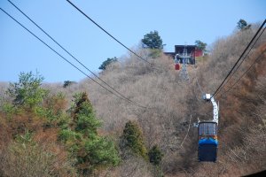 กระเช้าลอยฟ้า Kachi Kachi Ropeway กำลังเคลื่อนขึ้นไปบนยอดเขา Mt.Tenjo