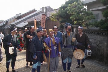 Samurai return to the streets of the old checkpoint town during summer festivals