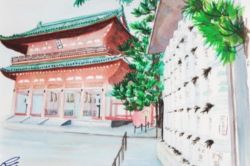 <p>ประตูสวรรค์ หรือ โอเท็มมง สร้างเลียนแบบประตูทางเข้าวังหลวงสมัยที่เมืองเกียวโตเป็นเมืองหลวงของประเทศญี่ปุ่น</p>