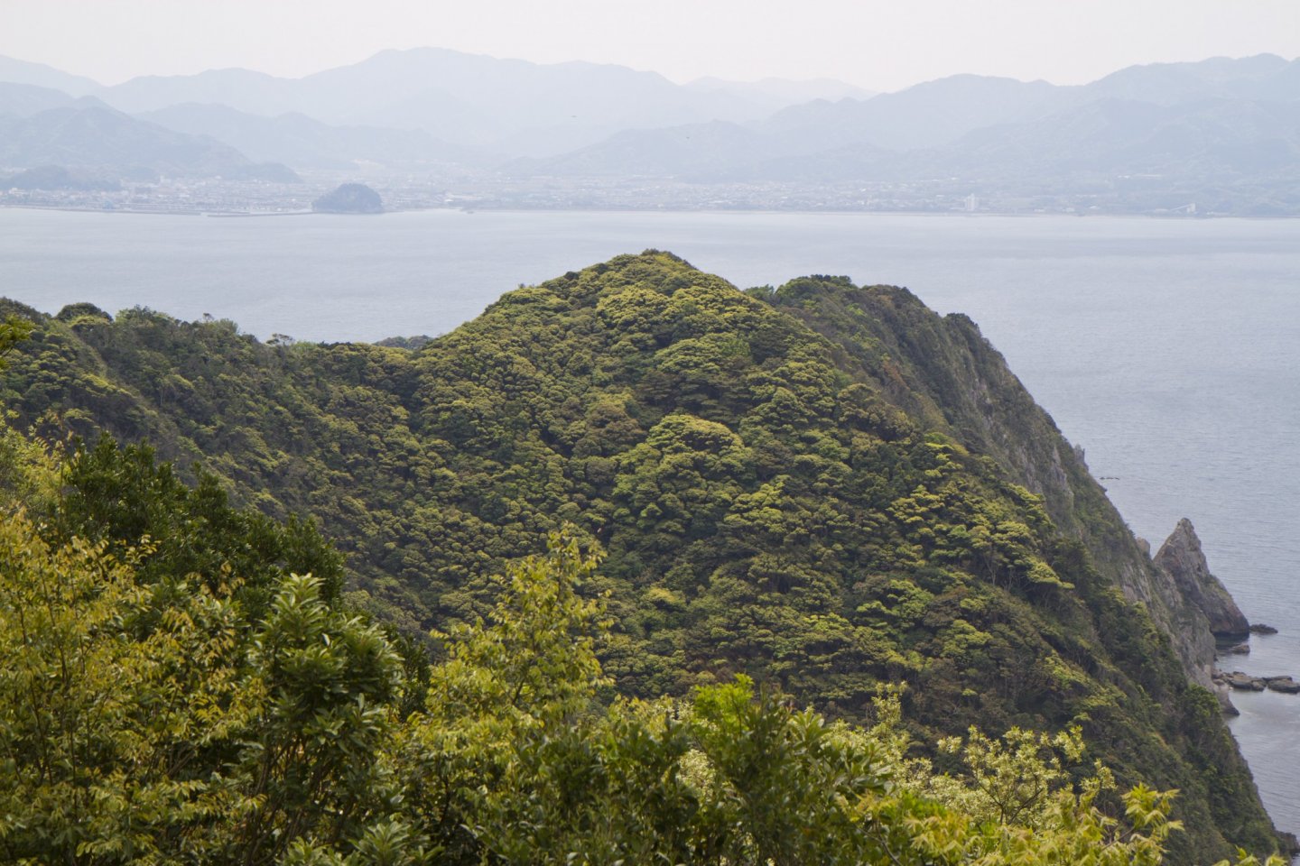View from Omijima Takayama Campground onto Fukawa Bay