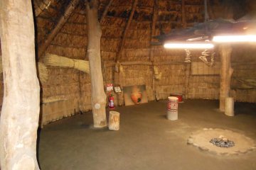 <p>Inside one of the huts.<br />
&nbsp;</p>