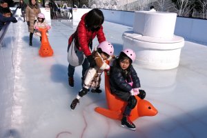 Families can get creative when wanting to skate safely with each other