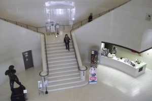 The staircase in the atrium