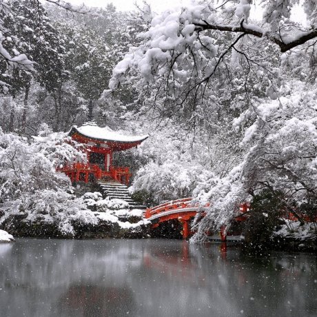 วัดไดโกะท่ามกลางหิมะ (Daigo Temple)