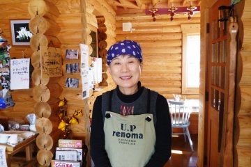 The owner of the cafe, Mrs. Ishizaka