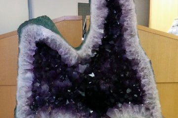 <p>A large geode stands guard in a corner on the second floor.&nbsp;</p>