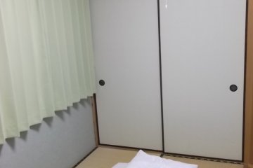 <p>My room with its futon ready</p>