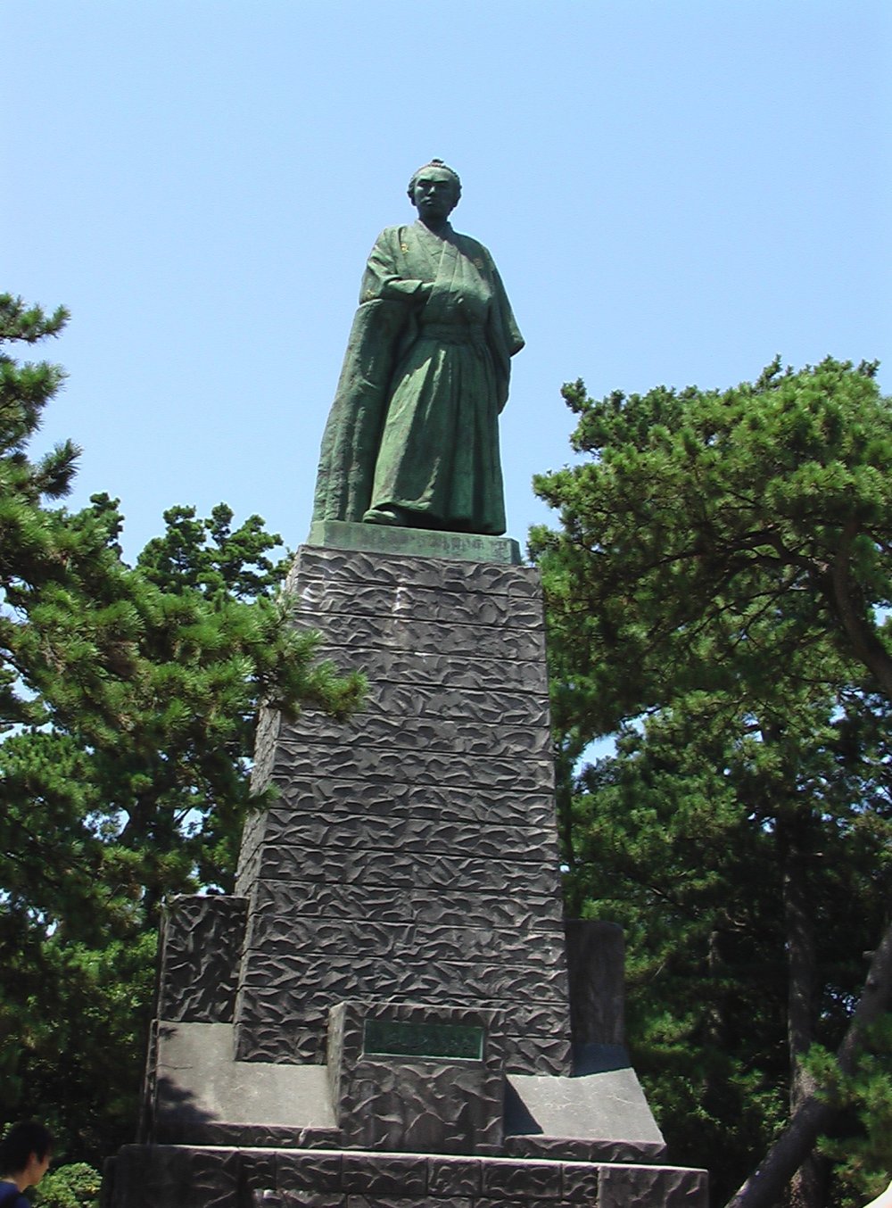 The statue of Sakamoto Ryoma on Katsura Beach
