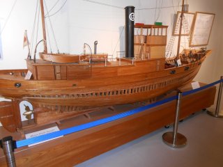 Steam-powered wooden whaling boat