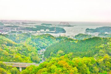 <p>Nagaura Bay, (Tokyo Bay) as seen from the peak of Mount Nyuto</p>