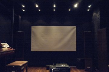 <p>Theatre Room at Comfort Tama Plaza, which also houses a piano.</p>
