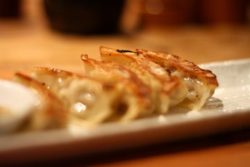 <p>The gyoza that came with the top-up combo.</p>