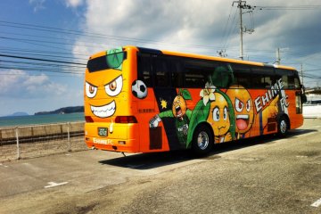 <p>Ehime FC&#39;s discreet bus</p>