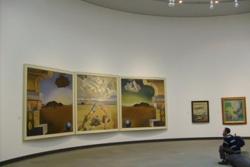 <p>But what does it mean? Admiring a Dali from the museum collection.</p>
