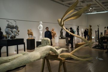 <p>Close up of sculpture exhibition.</p>