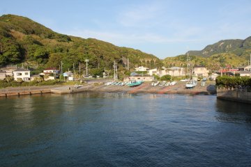 Arriving Kanaya Port in Chiba from Kurihama Port in Yokosuka