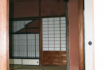 View of the inside of Seikatei tea house