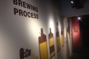 The mural of the brewing process