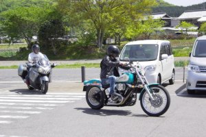 Biking group visiting Bizen Osafune Sword Museum