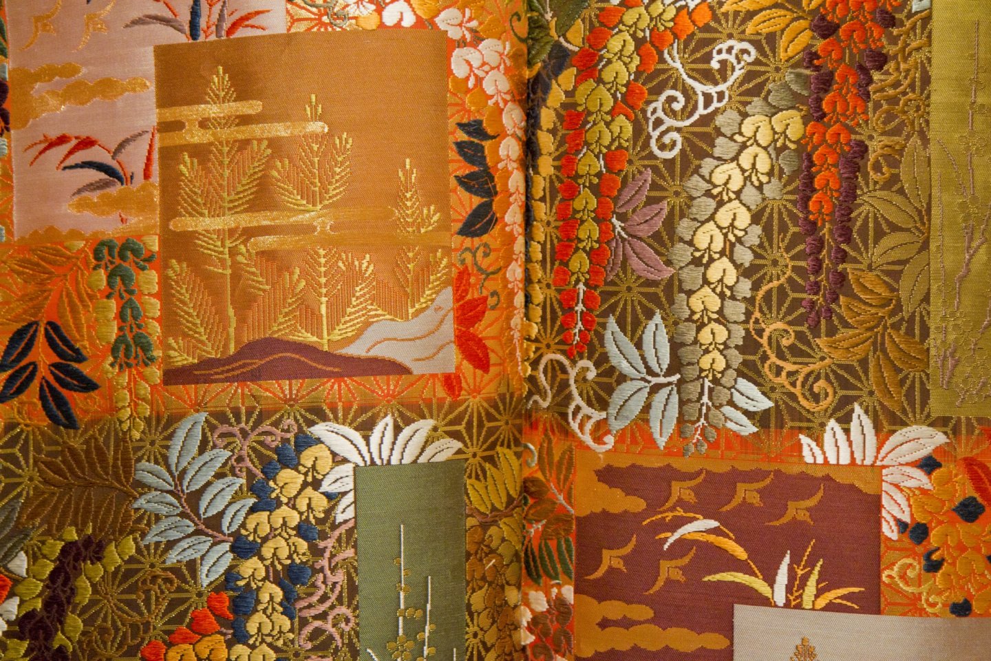 Detail of an exquisite kimono