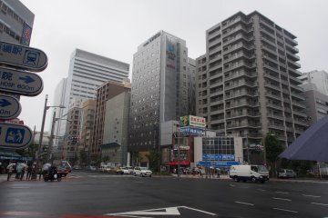 Район Цукидзи в очень серый день