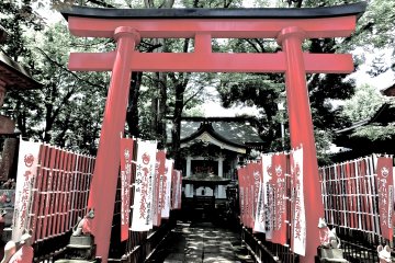 <p>Torii gate at Toyokawa Inari Temple, Akasaka</p>
