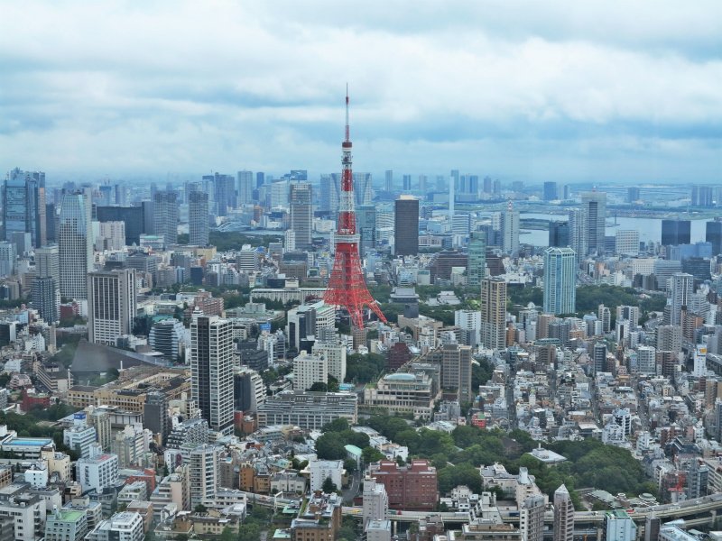 <p>从六本木森大厦看到的东京塔</p>