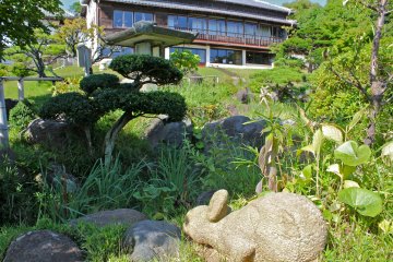 <p>A view of Rai Tei restaurant from the Japanese garden</p>